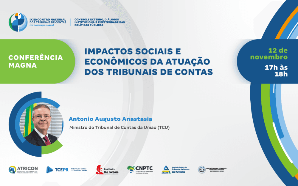 IX ENTC: os impactos da atuação dos Tribunais de Contas será o tema da conferência magna